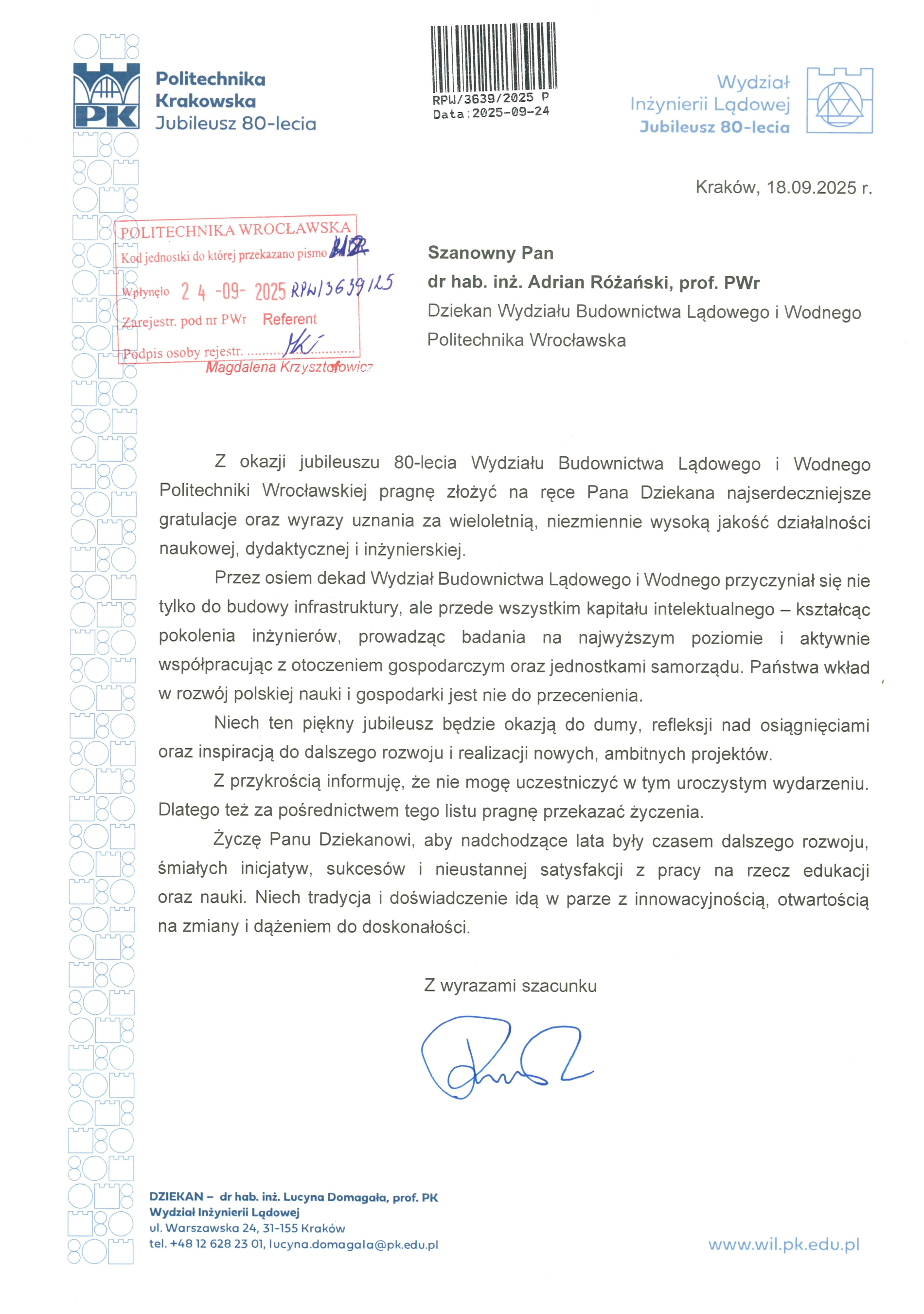 Politechnika Krakowska Wydział Inżynierii Lądowej